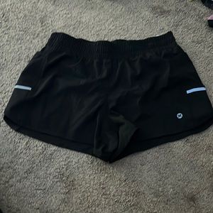 black running/workout shorts
